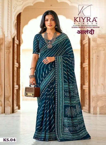Aalandi By Kiyra Moss Chiffon With Embroidery Lace Saree
